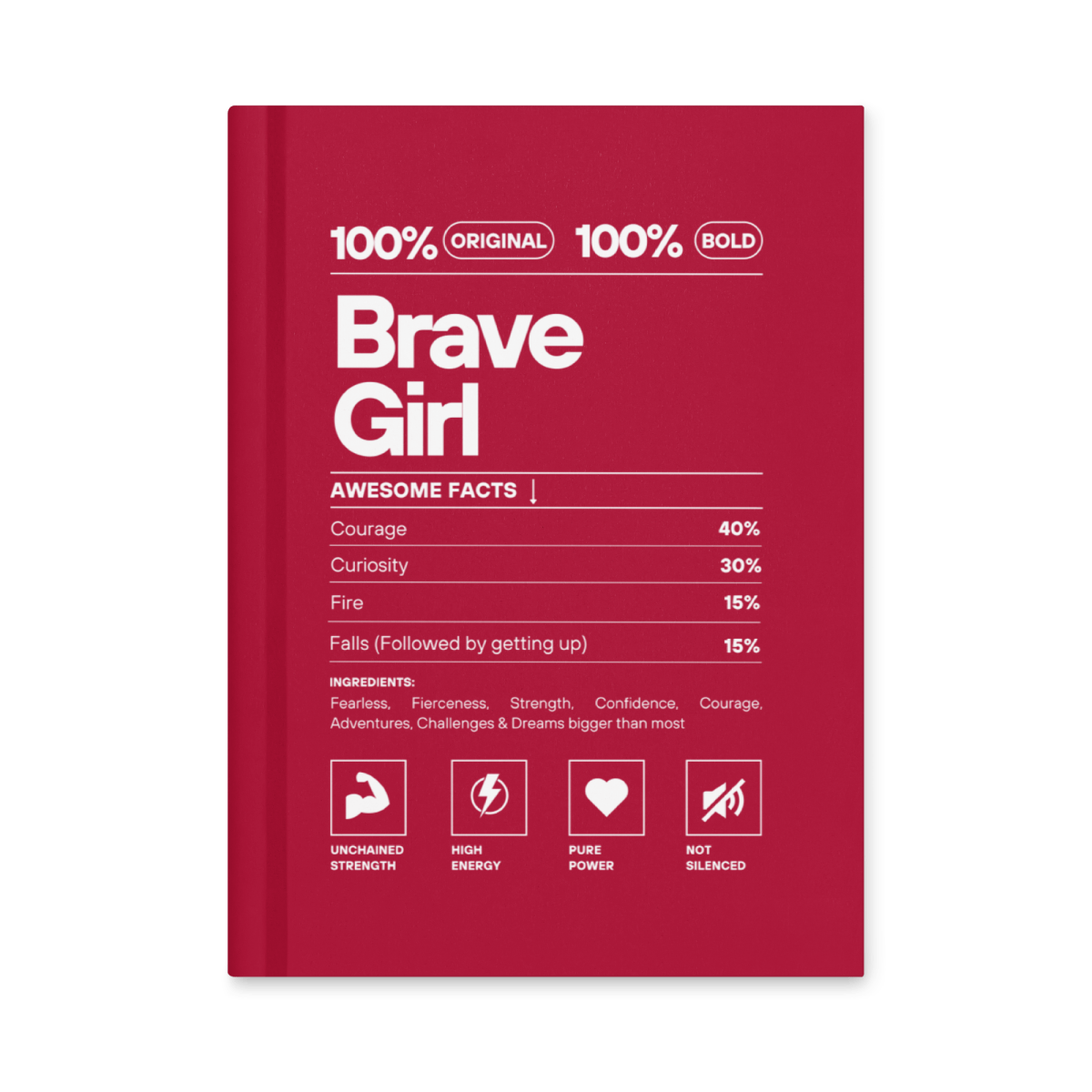 Brave Girls - Hardcover journal matte - No Girlie Girls