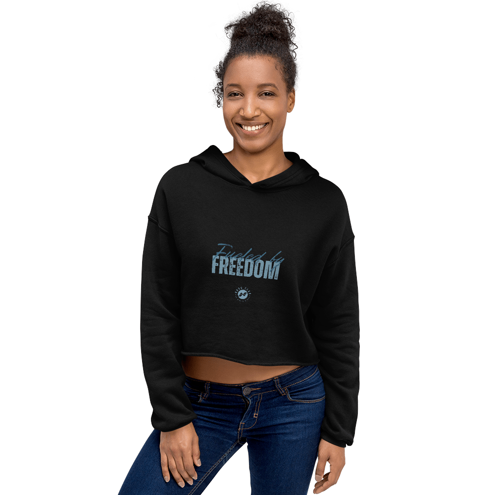 Fueled by Freedom - Crop Hoodie - No Girlie Girls