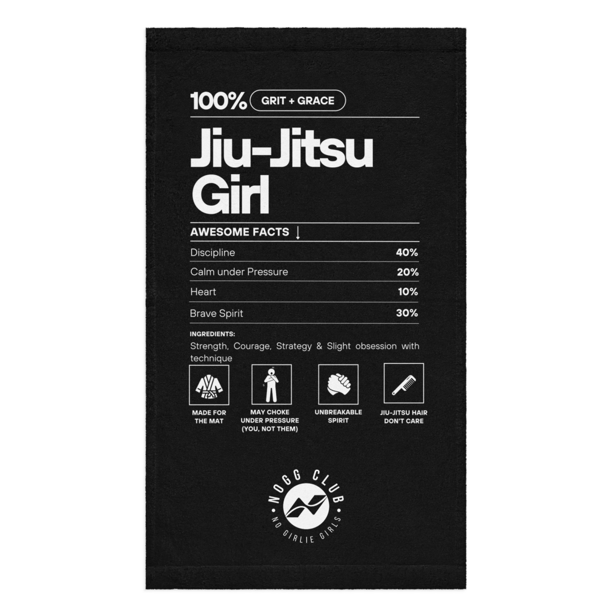 "Jiu - Jitsu Girl" - Training Hand towel - No Girlie Girls