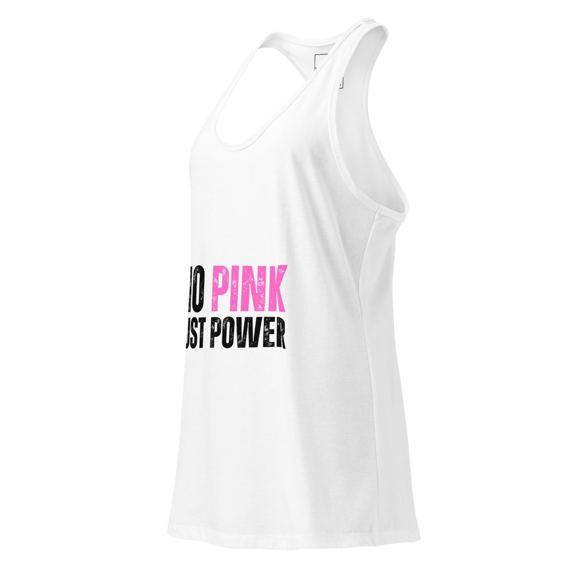 No Pink Just Power - Women’s fitted racerback tank top - No Girlie Girls