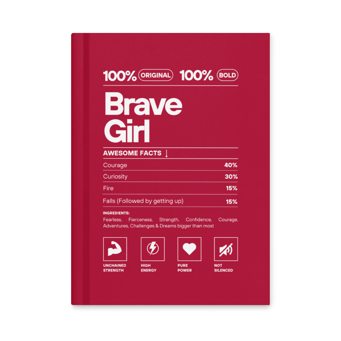 Brave Girls - Hardcover journal matte - No Girlie Girls