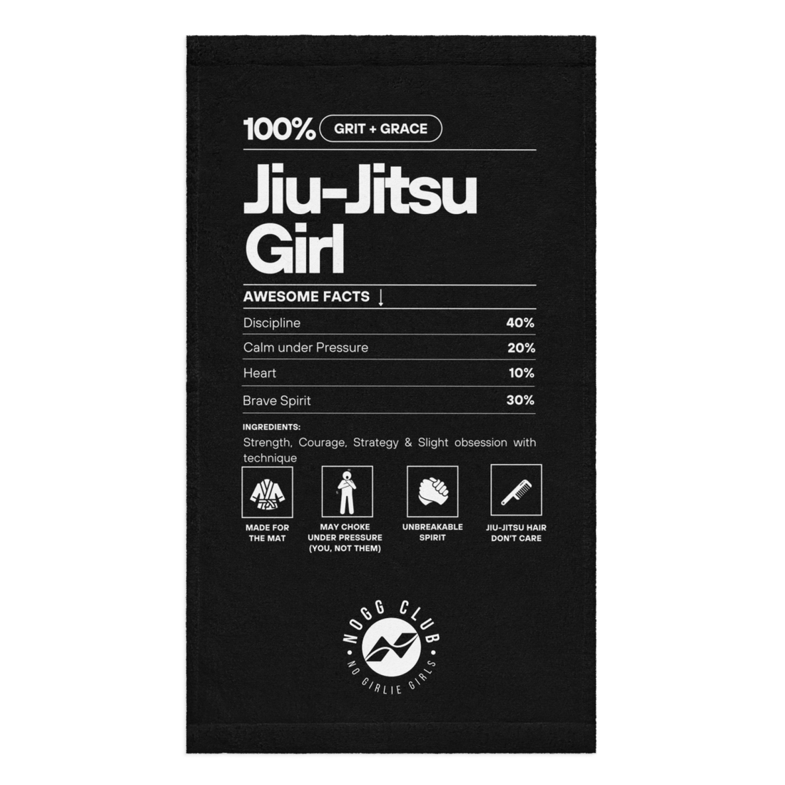 &quot;Jiu - Jitsu Girl&quot; - Training Hand towel - No Girlie Girls