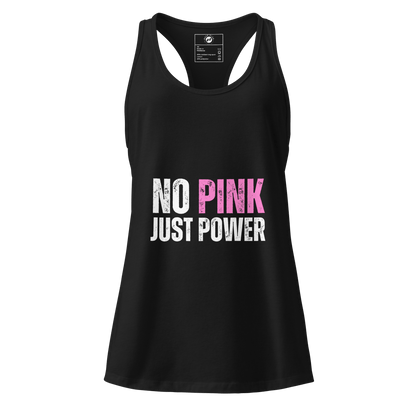 No Pink Just Power - Women’s fitted racerback tank top - No Girlie Girls