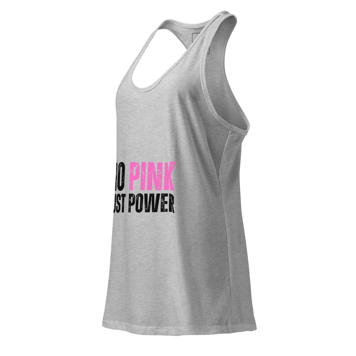 No Pink Just Power - Women’s fitted racerback tank top - No Girlie Girls