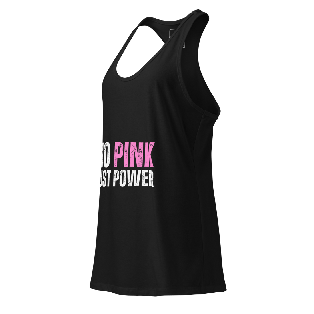 No Pink Just Power - Women’s fitted racerback tank top - No Girlie Girls