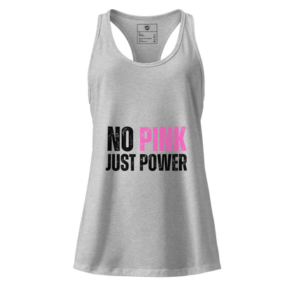 No Pink Just Power - Women’s fitted racerback tank top - No Girlie Girls