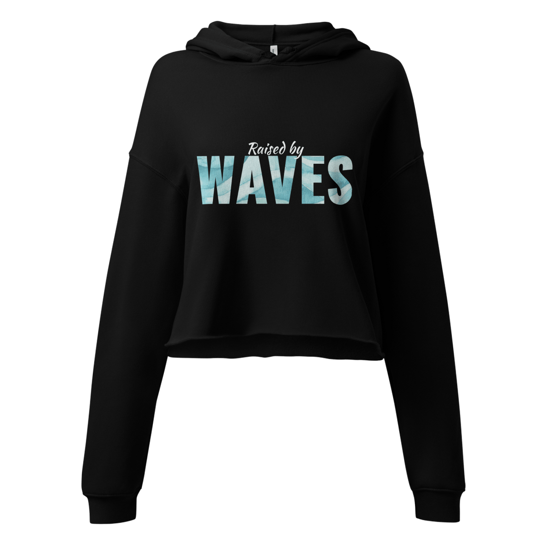 &quot;Raised by Waves&quot; Cropped Hoodie - No Girlie Girls