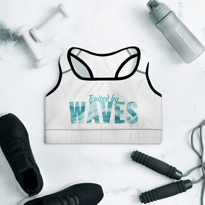 &quot;Raised by Waves&quot; Sports Bra - No Girlie Girls