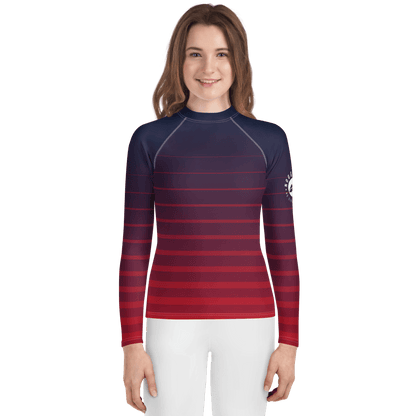 &quot;Red &amp; Blue NOGG&quot; - Youth Rash Guard - No Girlie Girls