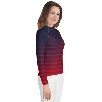 &quot;Red &amp; Blue NOGG&quot; - Youth Rash Guard - No Girlie Girls