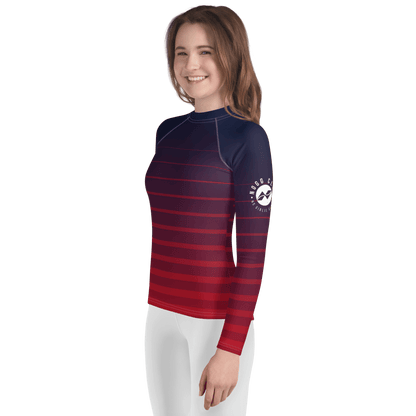 &quot;Red &amp; Blue NOGG&quot; - Youth Rash Guard - No Girlie Girls